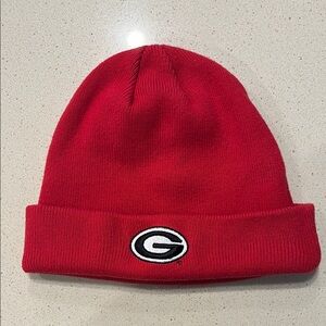 UGA Red Beanie with Logo
